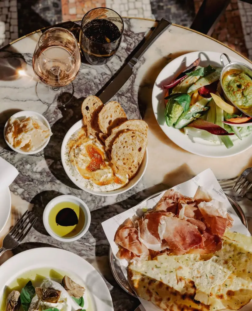 cecconi's meal spread