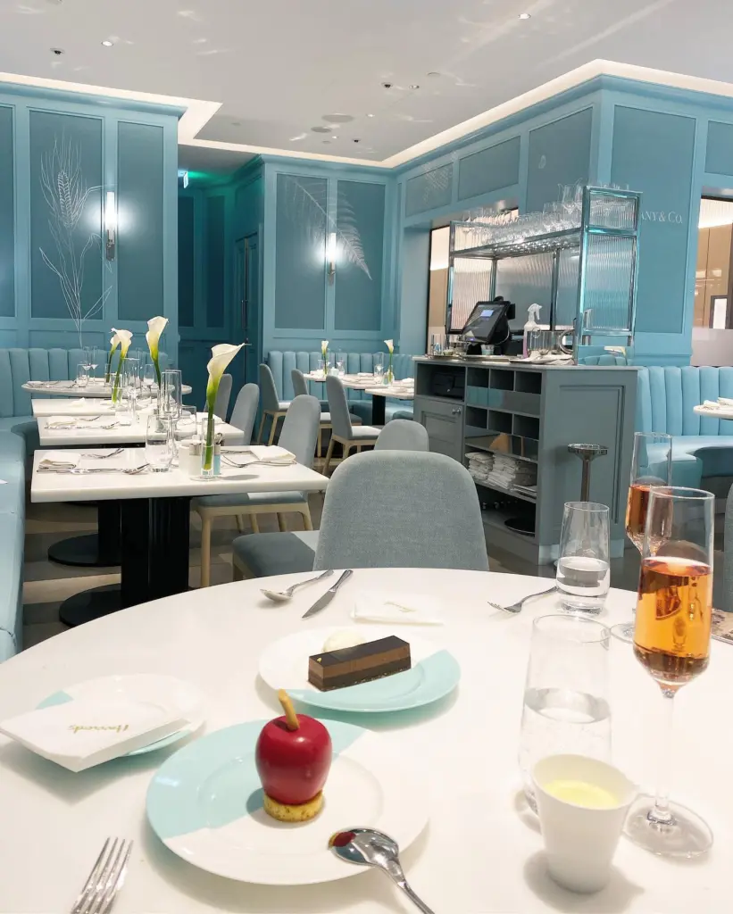 The Blue Box Cafe at Harrods