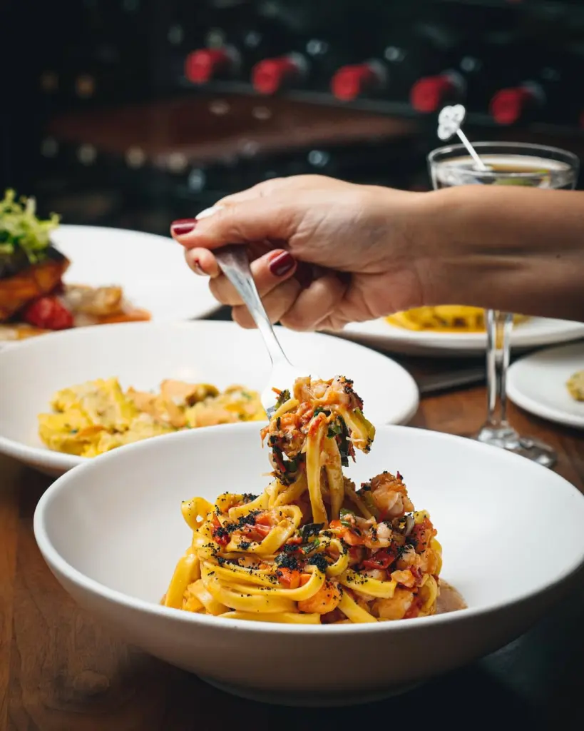 Pasta dish at Sette