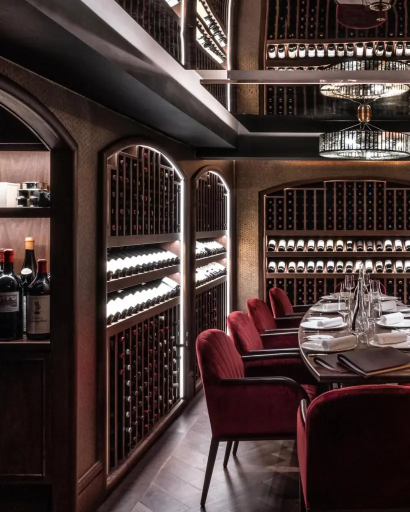 wine experience room at the Savoy