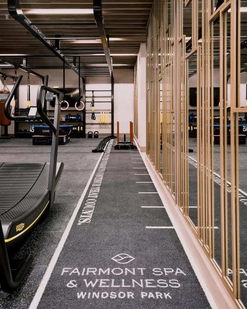 gym floor at Fairmont Spa