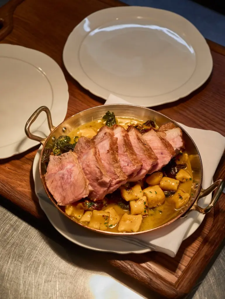 Côte de veal serving at Murano