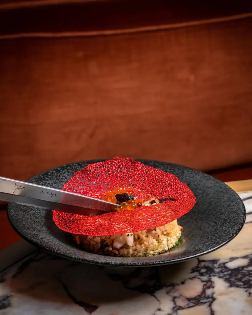 Lobster & Hokkaido Uni Fried Rice at The Aubrey London