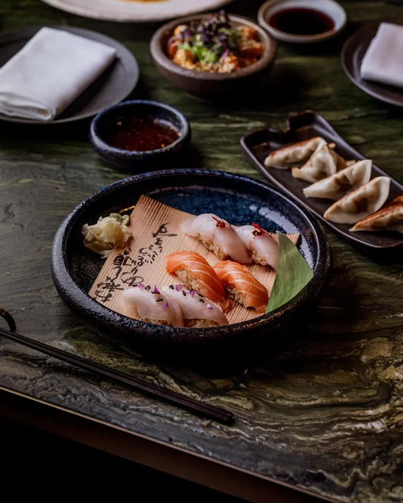 sushi serving at The Aubrey London