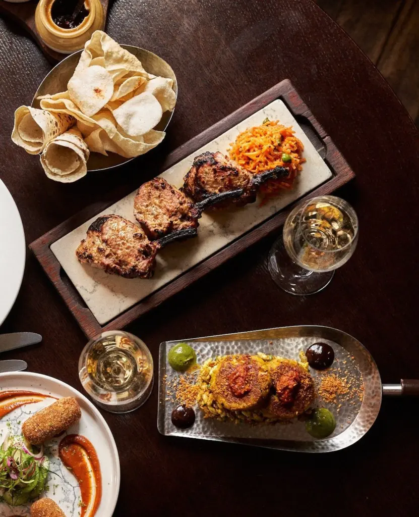 Adraki lamb chops at Jamavar
