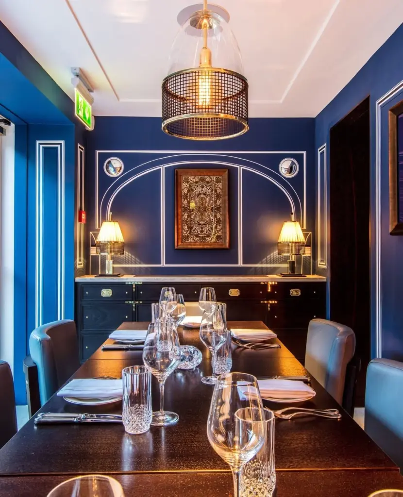 elegant dining space at Jamavar Mayfair
