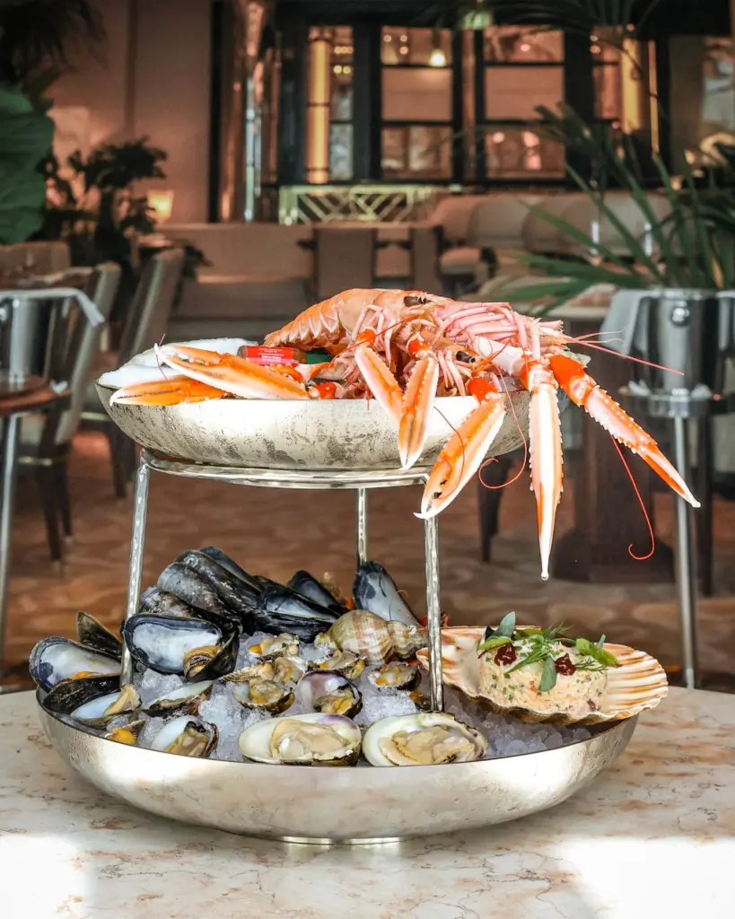 seafood offering at The River restaurant