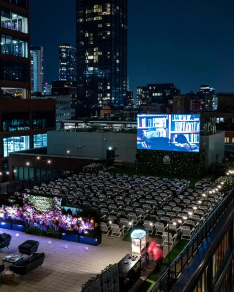 The Emily Hotel rooftop cinema