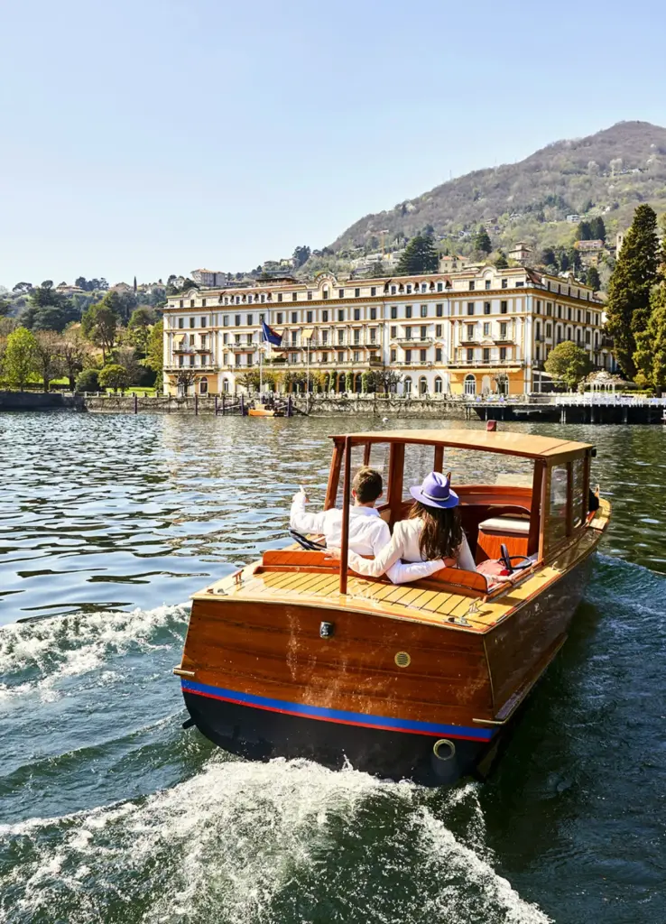 aboard Villa d'Este's vintage Vaporina