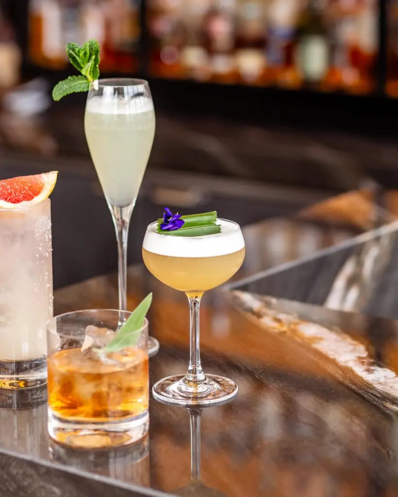 cocktail offerings at Skylon