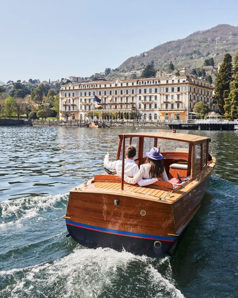 exploring Lake Como by boat