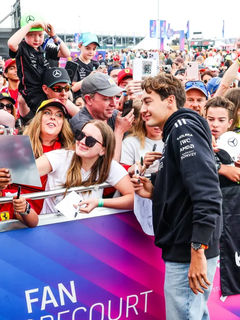 player meets at British Grand Prix