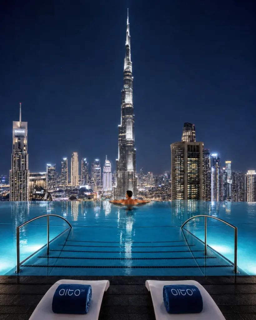 Address Sky View's infinity pool
