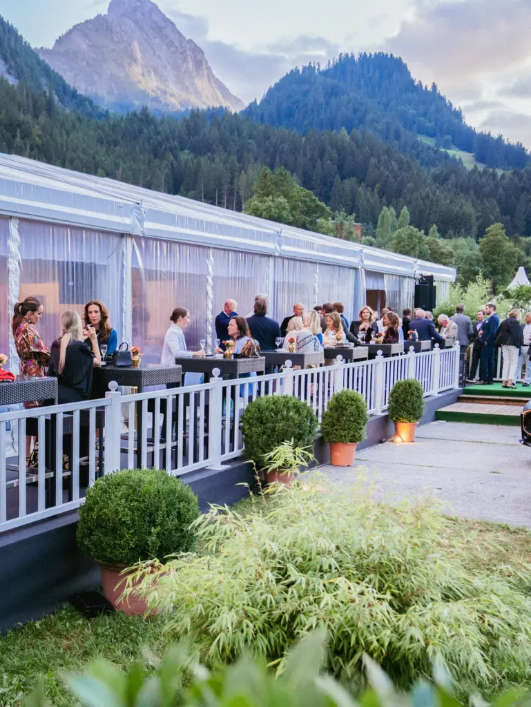 courtside hospitality at the Hublot Polo Gold Cup Gstaad