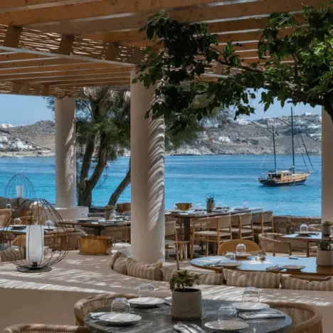 Buddha-Bar Beach Mykonos: Fusion Dining on Santa Marina’s Shores