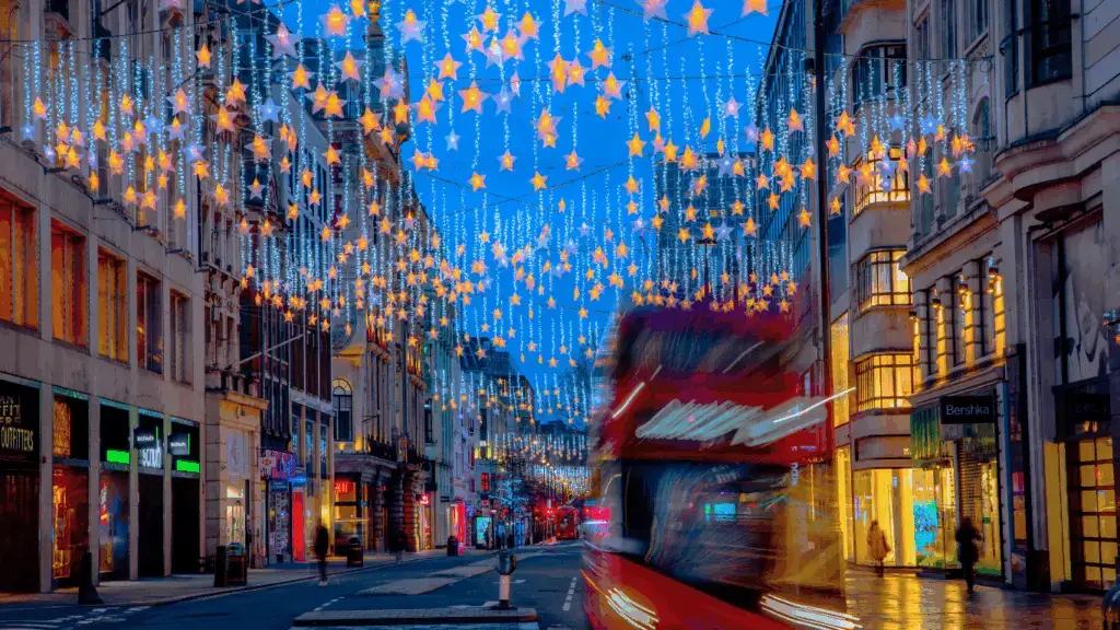 Christmas lights in London