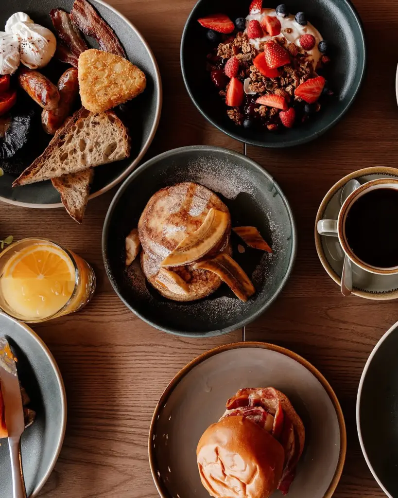 The Lakes Bar and Kitchen breakfast spread