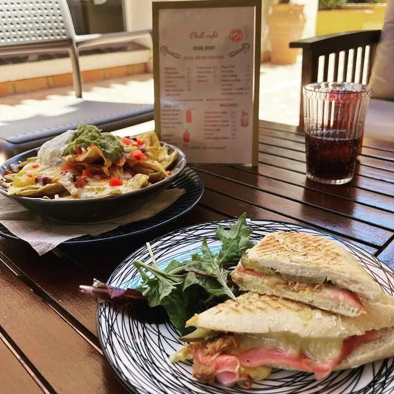 dining at Chill Cafe