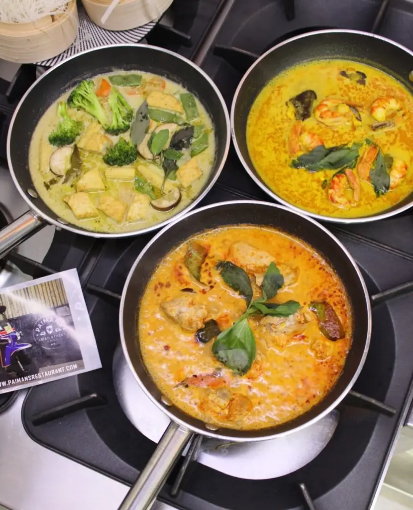 curry menu at Paimans