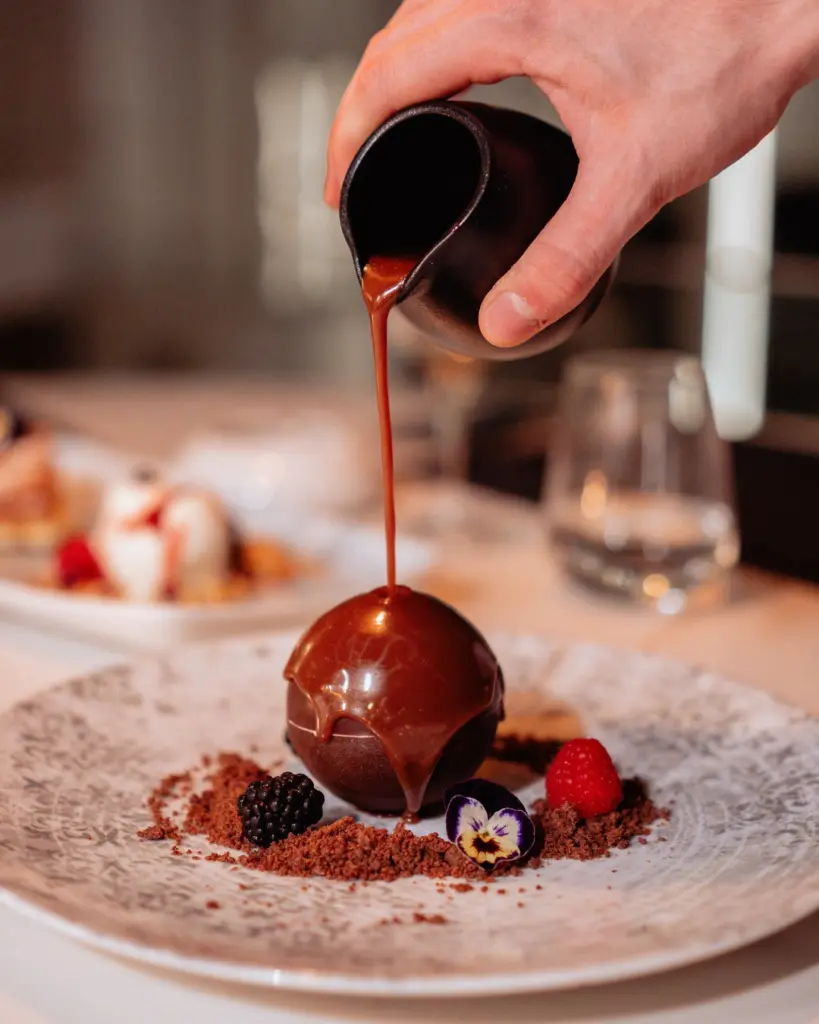 dessert offering at Krama Mykonos