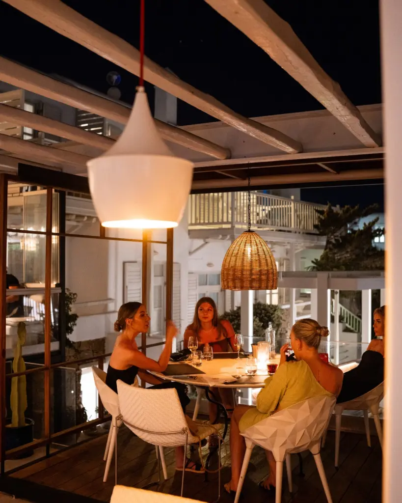 dining experience at Krama Mykonos