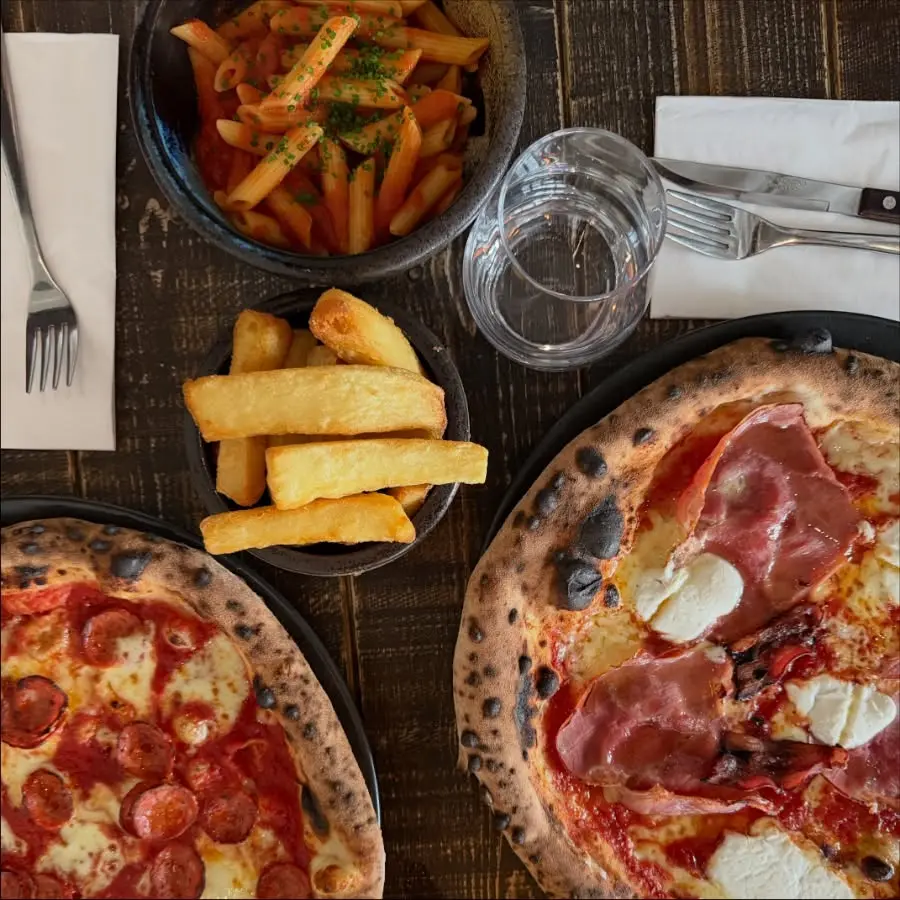 pizzas at The Pear Tree Inn