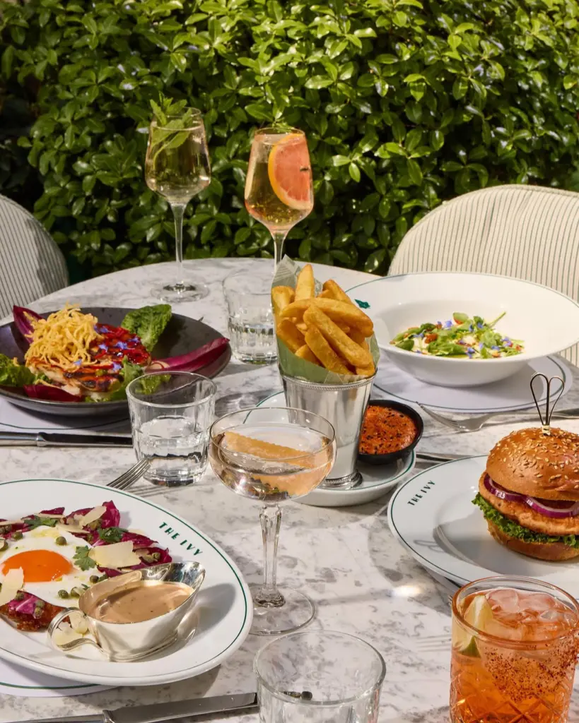 menu offering at The Ivy Cafe