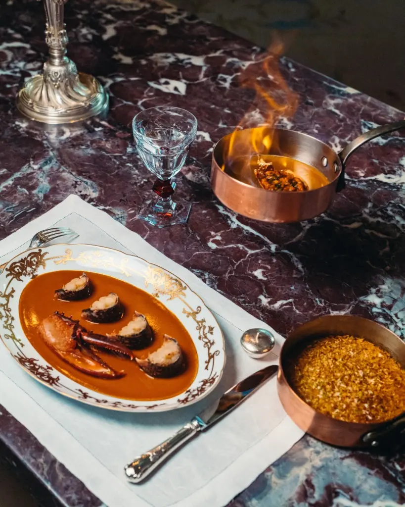 Jean Imbert's tableside service