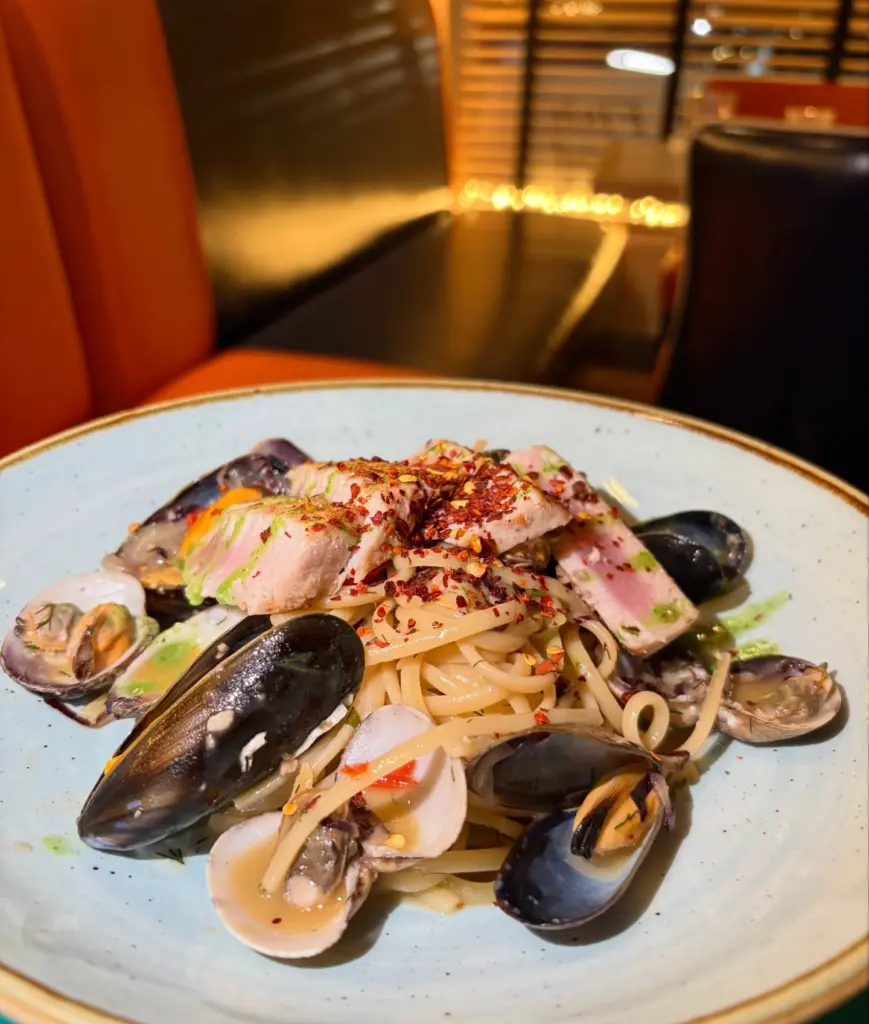 seafood pasta at Ferrari's