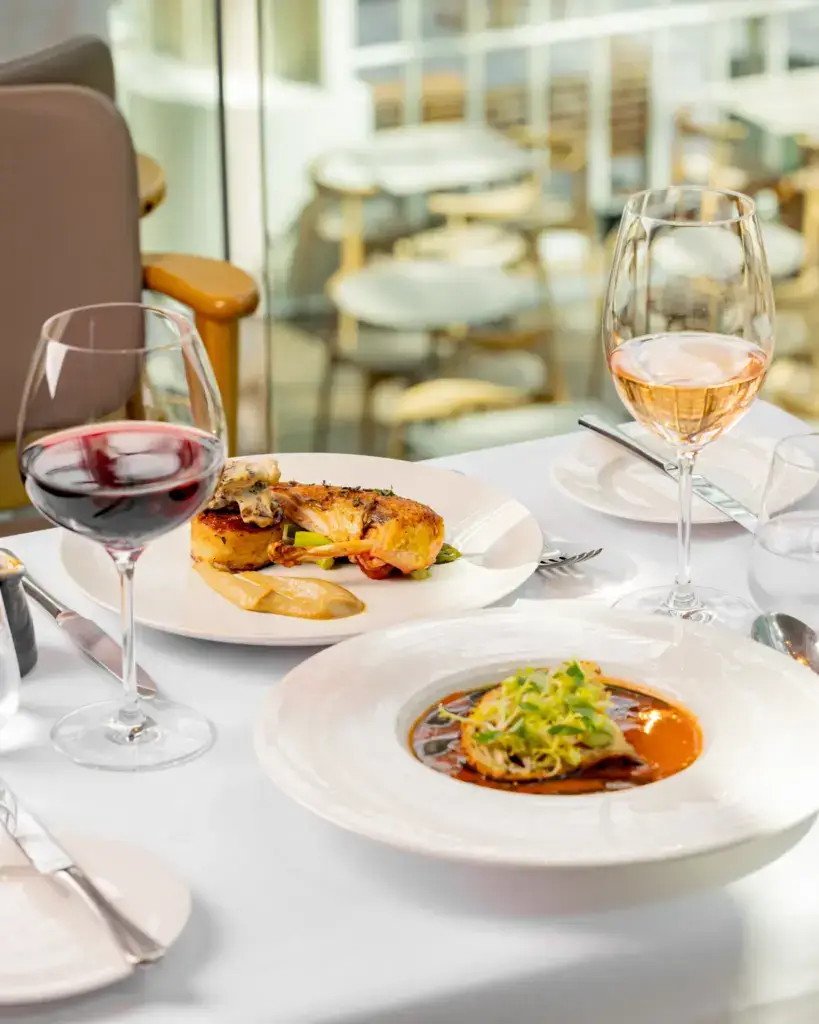 dining at Balconies restaurant