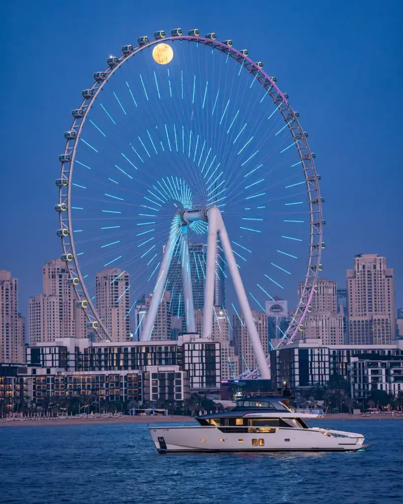 yacht ride past Bluewaters