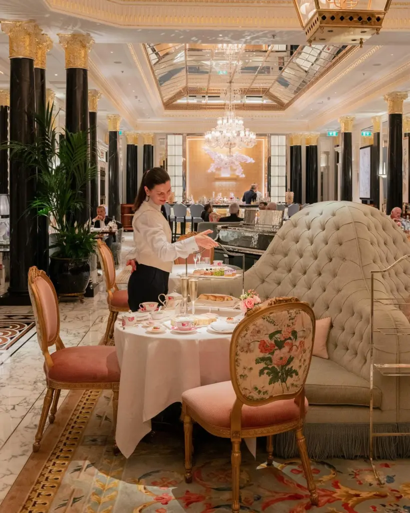 afternoon tea service at The Dorchester