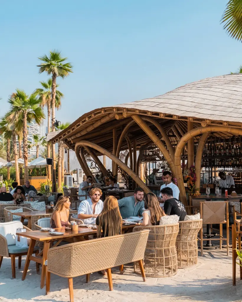 beach dining at Koko Bay