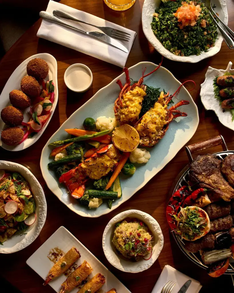 menu spread at Ayamna