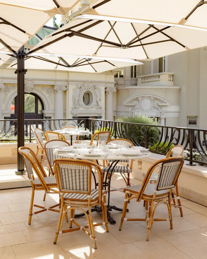 outdoor dining at Café de Paris Monte Carlo