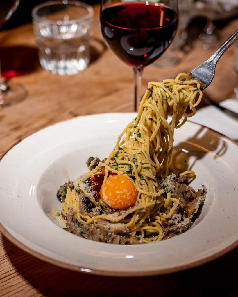 pasta dish at Enoteca da Luca