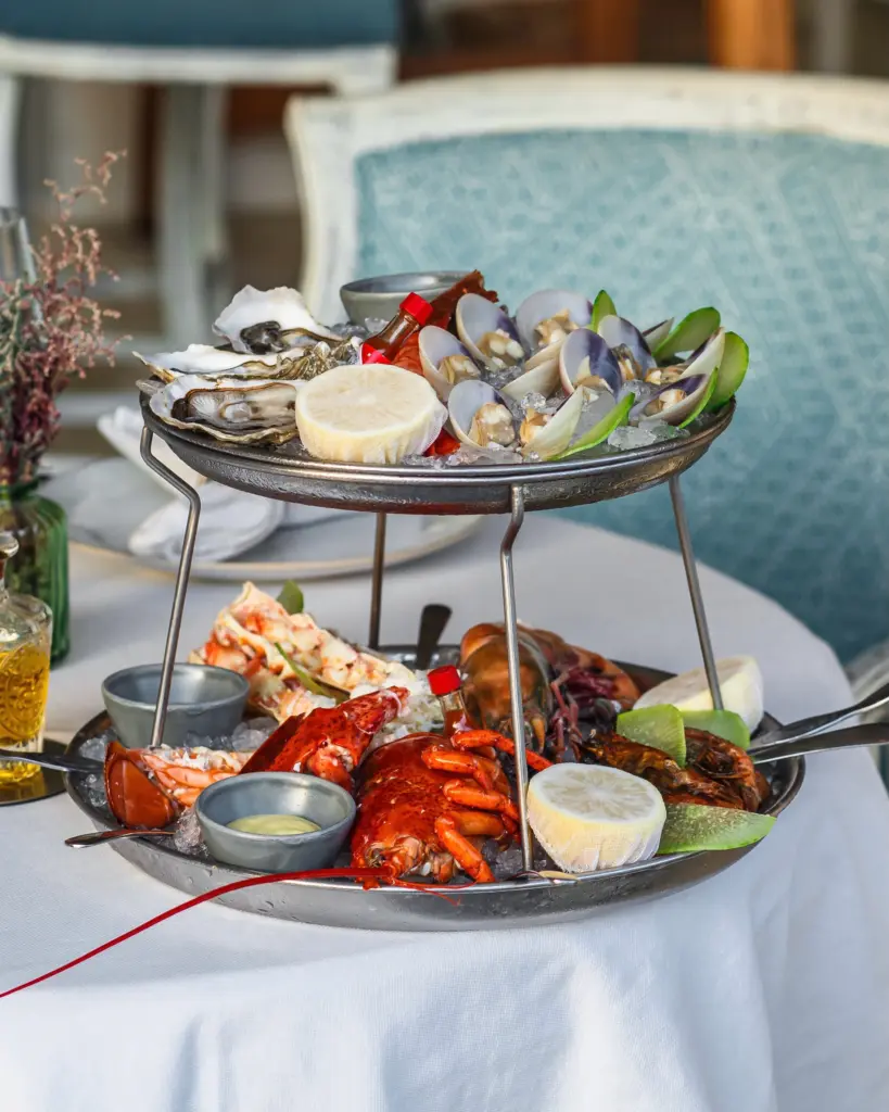 seafood offering at Lucky Fish